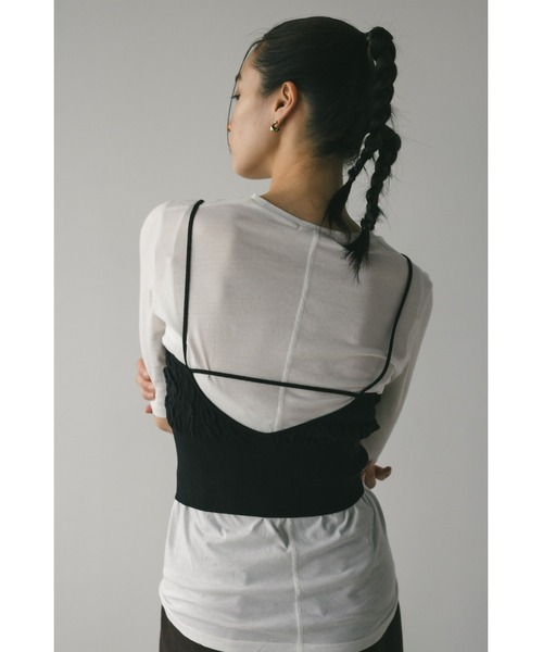 STYLEMIXER（スタイルミキサー）の「フラッフィーコンパクトキャミ（キャミソール・レディース・グレー/ブラック/ホワイト・FREE）」の15枚目の写真
