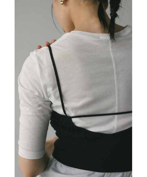 STYLEMIXER（スタイルミキサー）の「フラッフィーコンパクトキャミ（キャミソール・レディース・グレー/ブラック/ホワイト・FREE）」の16枚目の写真