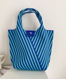 Miniministore（ミニミニストア）の「ストライプニットバッグ ミニバッグ（ハンドバッグ）」