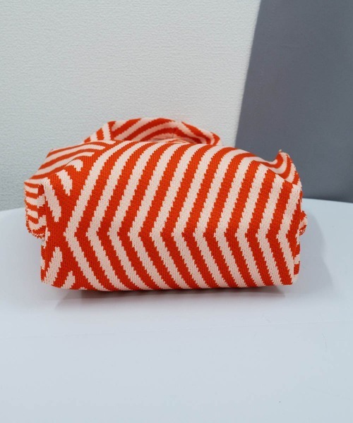 Miniministore(ミニミニストア)の「ストライプニットバッグ ミニバッグ(ハンドバッグ・レディース・オレンジ/ロイヤルブルー/パープル/ブルーグリーン/レッド/ブラック・FREE)」の15枚目の写真