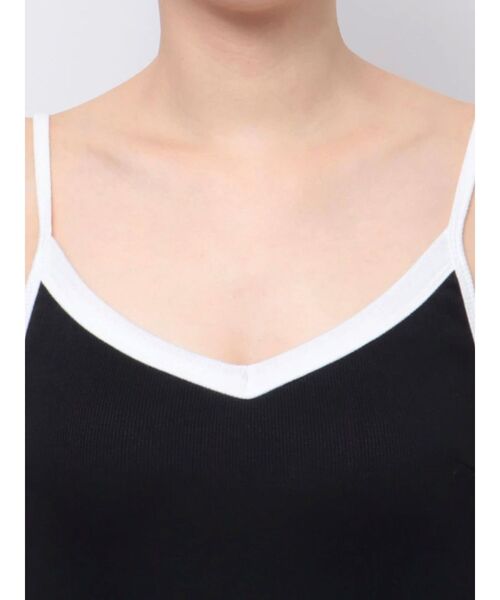 EVRIS（エヴリス）の「【みちょぱコラボ】バイカラーリブロングワンピース（ワンピース・レディース・ネイビー/ブラック・FREE）」の12枚目の写真