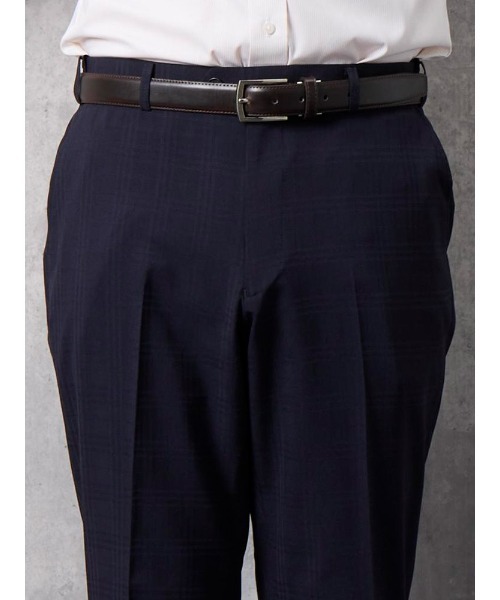 シャドウチェック スラックス ネイビー（スラックス）｜Perfect Suit FActory（パーフェクトスーツファクトリー）