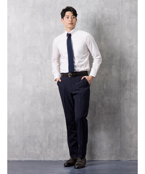 シャドウチェック スラックス ネイビー（スラックス）｜Perfect Suit FActory（パーフェクトスーツファクトリー）