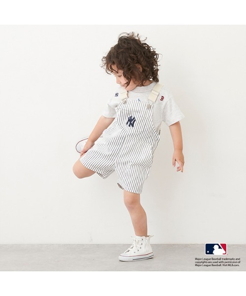 petit main(プティマイン)の「【MLB】ショートサロペット(サロペット/オーバーオール・キッズ・サックスブルー/ネイビー/オフホワイト・S/M/L)」の19枚目の写真