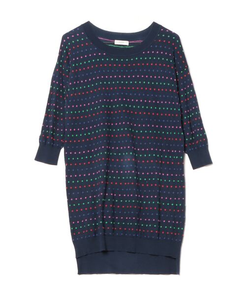 セール/ブランド古着】ドット柄ニットワンピース（ワンピース）｜Paul  