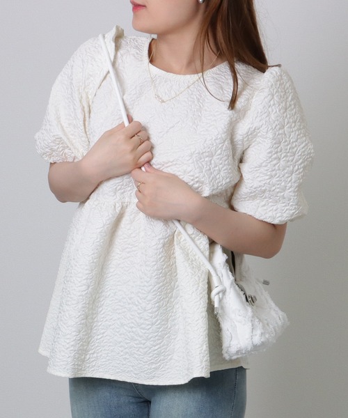 Lace Ladies（レースレディース）の「2WAY ダイヤ フリンジ ワンハンドル ショルダーバッグ（ショルダーバッグ・レディース・ブラック/アイボリー・FREE）」の6枚目の写真