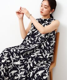 OPAQUE.CLIP | ボタニカルプリントフレアワンピース【洗濯機洗い可】(ワンピース)