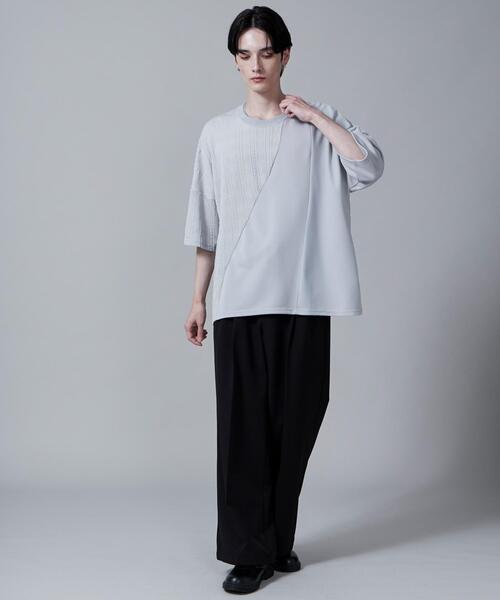 LUCY（ルーシー）の「LUCY/ジオメトリックブロックT（Tシャツ/カットソー・メンズ・ダークグレー/ホワイト/ライトグレー・MEDIUM/LARGE）」の6枚目の写真