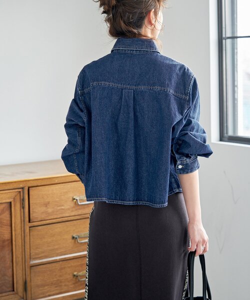 Spick & Span(スピックアンドスパン)の「≪追加≫ショートデニムシャツ(シャツ/ブラウス・レディース・ブルー/ブルー系その他・FREE)」の14枚目の写真