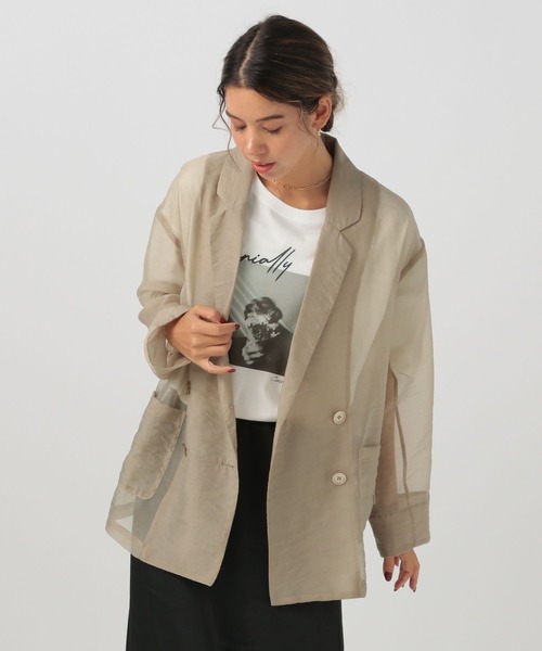 新品　BAYFLOW　ベイフロー　シアージャケット　グレージュ 楽天市場】【SALE／50%OFF】[シャツ感覚で着られる]シアー