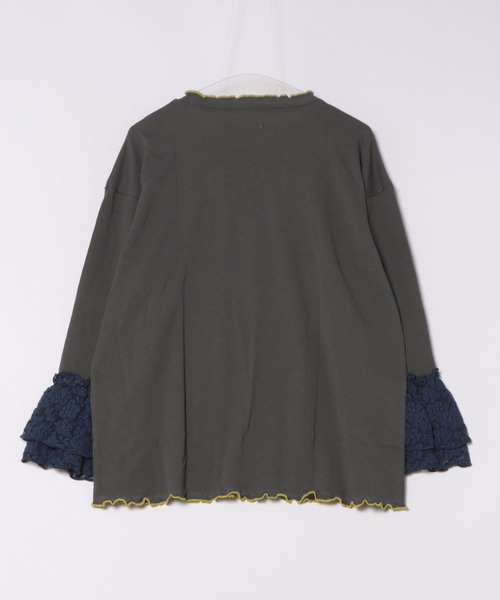 CALMIA(カルミア)の「レースショルダートップス/おとな(Tシャツ/カットソー・レディース・チャコール/レッド/オフホワイト・160cm)」の9枚目の写真