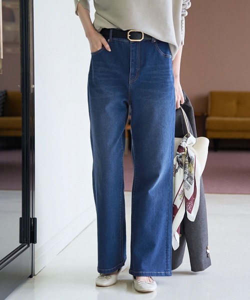 ROPE' PICNIC(ロペピクニック)の「【ウエスト革命デニム】ウエストシェイプフレアデニムパンツ(デニムパンツ・レディース・サックスブルー/ブルー/ピンク・40/38/36)」の3枚目の写真