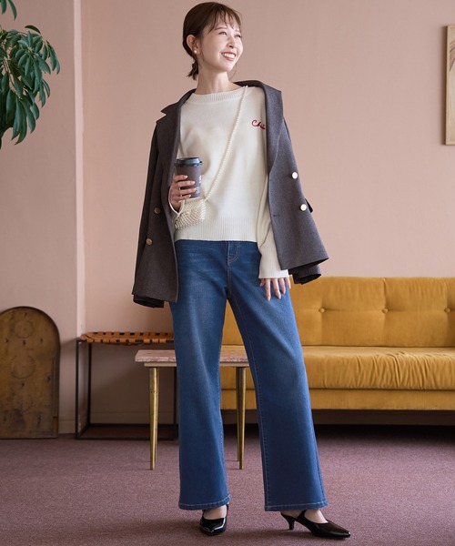 ROPE' PICNIC(ロペピクニック)の「【ウエスト革命デニム】ウエストシェイプフレアデニムパンツ(デニムパンツ・レディース・サックスブルー/ブルー/ピンク・40/38/36)」の20枚目の写真