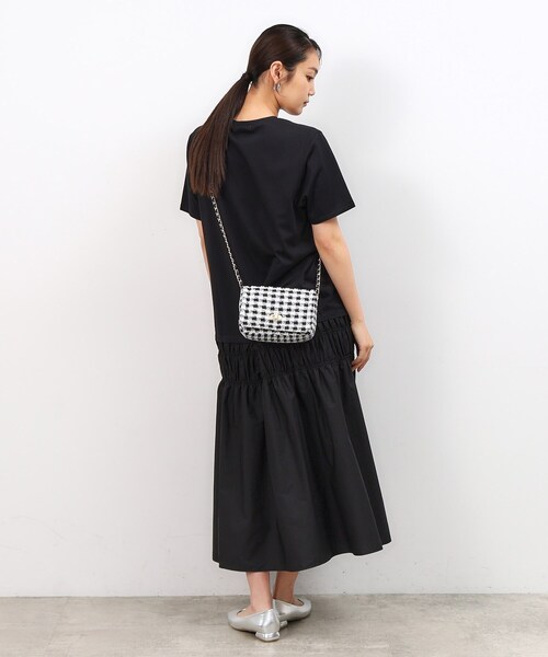 OPAQUE.CLIP(オペークドットクリップ)の「◆【2WAY】パフィーステッチチェーンショルダーバッグ(ショルダーバッグ・レディース・ブラック/アイボリー/ブラック系1・00)」の11枚目の写真