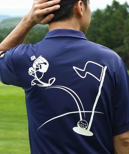 Agsiel（アグシエル）の「【Agsiel】 バックプリントゴルフポロシャツ