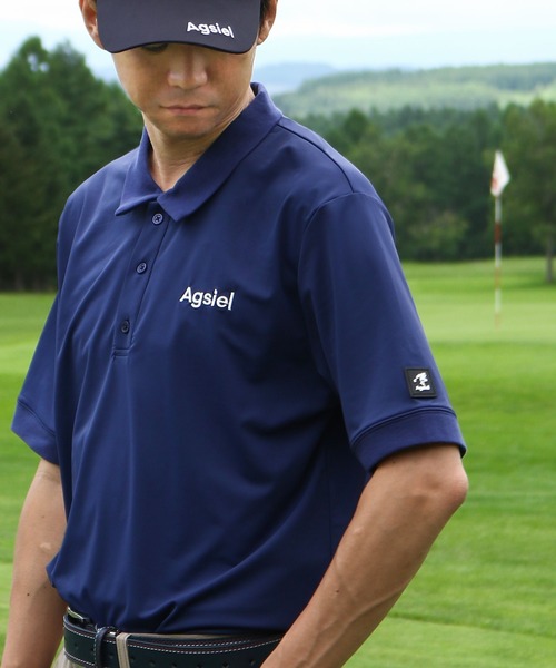Agsiel（アグシエル）の「【Agsiel】 バックプリントゴルフポロシャツ