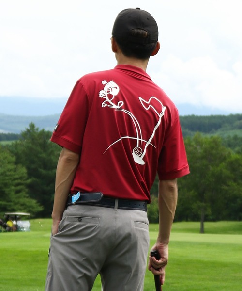 Agsiel（アグシエル）の「【Agsiel】 バックプリントゴルフポロシャツ