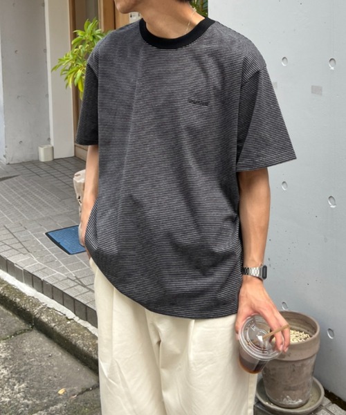 BROKEN BASE(ブロークンベース)の「BrokenBase border S/S tee(Tシャツ/カットソー・メンズ・ブラック/ホワイト/ネイビー/グリーン・MEDIUM/LARGE)」の3枚目の写真