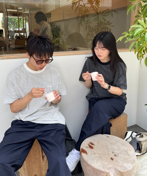 BROKEN BASE(ブロークンベース)の「BrokenBase border S/S tee(Tシャツ/カットソー・メンズ・ブラック/ホワイト/ネイビー/グリーン・MEDIUM/LARGE)」の14枚目の写真