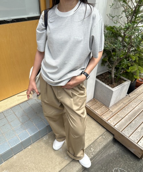 BROKEN BASE(ブロークンベース)の「BrokenBase border S/S tee(Tシャツ/カットソー・メンズ・ブラック/ホワイト/ネイビー/グリーン・MEDIUM/LARGE)」の22枚目の写真