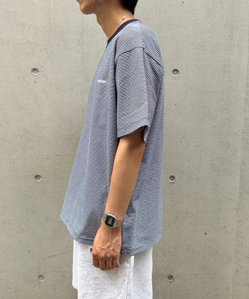 BROKEN BASE(ブロークンベース)の「BrokenBase border S/S tee(Tシャツ/カットソー・メンズ・ブラック/ホワイト/ネイビー/グリーン・MEDIUM/LARGE)」の7枚目の写真