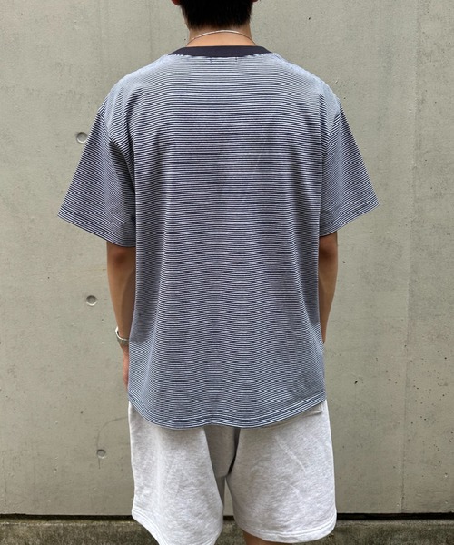 BROKEN BASE(ブロークンベース)の「BrokenBase border S/S tee(Tシャツ/カットソー・メンズ・ブラック/ホワイト/ネイビー/グリーン・MEDIUM/LARGE)」の8枚目の写真