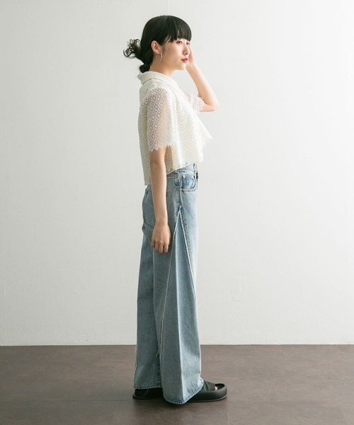 【セール】コンパクトレースシャツ（シャツ/ブラウス）｜KBF（ケイビーエフ）