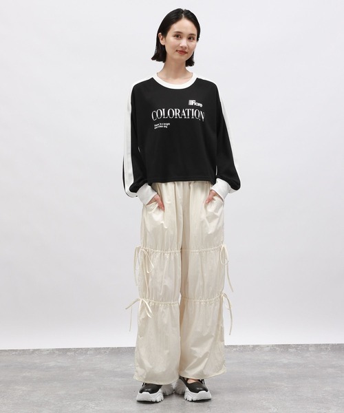 LAKOLE（ラコレ）の「ドロストリボンパンツ / 145415（その他パンツ・レディース・ブラック/アイボリー/グレー・MEDIUM/SMALL）」の4枚目の写真