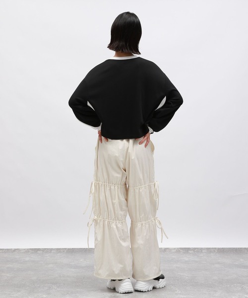 LAKOLE（ラコレ）の「ドロストリボンパンツ / 145415（その他パンツ・レディース・ブラック/アイボリー/グレー・MEDIUM/SMALL）」の6枚目の写真