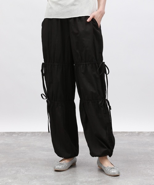 LAKOLE（ラコレ）の「ドロストリボンパンツ / 145415（その他パンツ・レディース・ブラック/アイボリー/グレー・MEDIUM/SMALL）」の13枚目の写真