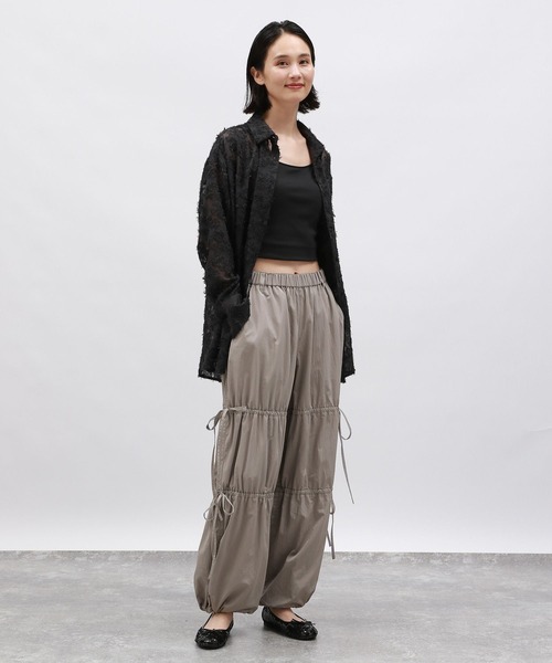 LAKOLE（ラコレ）の「ドロストリボンパンツ / 145415（その他パンツ・レディース・ブラック/アイボリー/グレー・MEDIUM/SMALL）」の17枚目の写真