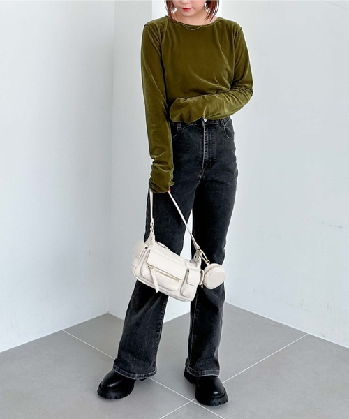 archives（アルシーヴ）の「シアーベロアＴＯＰＳ（Tシャツ/カットソー・レディース・グレー/ブラック/アイボリー/グリーン・MEDIUM）」の20枚目の写真