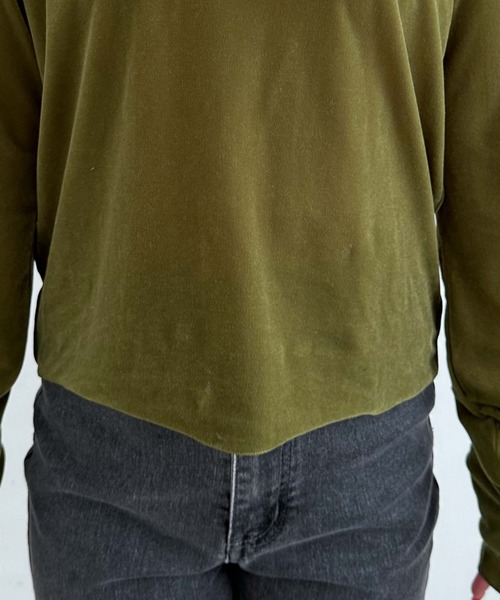 archives（アルシーヴ）の「シアーベロアＴＯＰＳ（Tシャツ/カットソー・レディース・グレー/ブラック/アイボリー/グリーン・MEDIUM）」の7枚目の写真