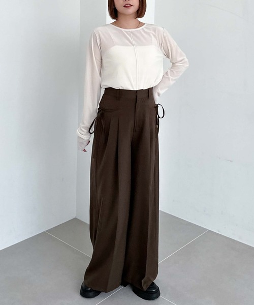 archives（アルシーヴ）の「シアーベロアＴＯＰＳ（Tシャツ/カットソー・レディース・グレー/ブラック/アイボリー/グリーン・MEDIUM）」の13枚目の写真