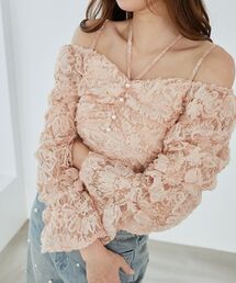 MAJESTIC LEGON | 2wayフラワーレースブラウス(シャツ/ブラウス)