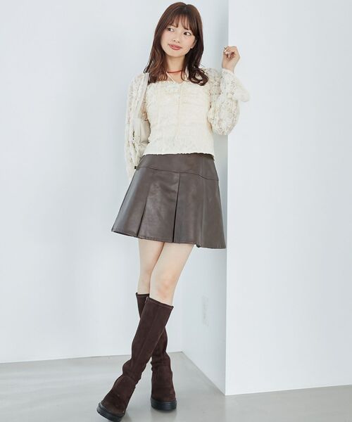 MAJESTIC LEGON（マジェスティックレゴン）の「2wayフラワーレースブラウス（シャツ/ブラウス・レディース・ブラック/アイボリー/ピンク・MEDIUM）」の8枚目の写真