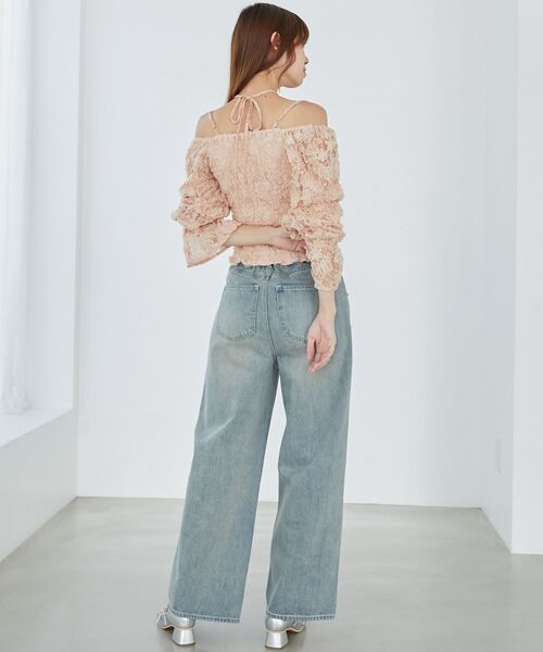 MAJESTIC LEGON（マジェスティックレゴン）の「2wayフラワーレースブラウス（シャツ/ブラウス・レディース・ブラック/アイボリー/ピンク・MEDIUM）」の17枚目の写真