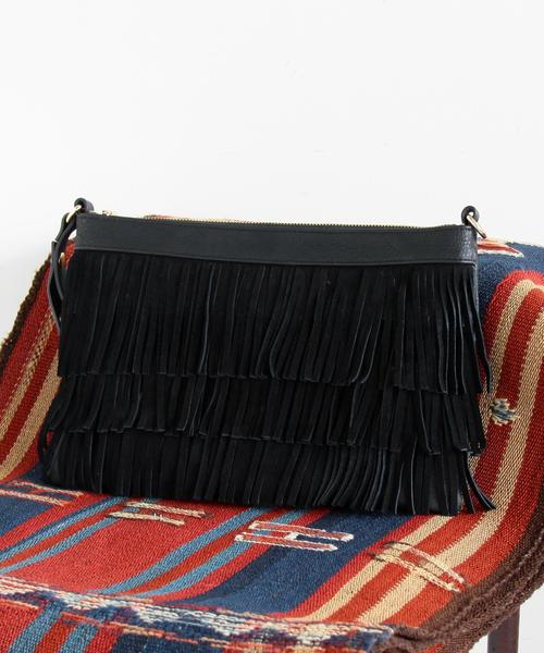 BEAUTY&YOUTH UNITED ARROWS（ビューティーアンドユースユナイテッドアローズ）の「【2WAY】BY∵ フリンジクラッチ◆（クラッチバッグ・レディース・ブラック/モカ・ﾌﾘ-）」の9枚目の写真