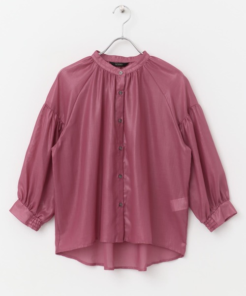 URBAN RESEARCH ROSSO WOMEN(アーバンリサーチ ロッソ)の「チンツシアーギャザーブラウス(シャツ/ブラウス・レディース・ピンク/オフホワイト/ブラック・FREE)」の9枚目の写真