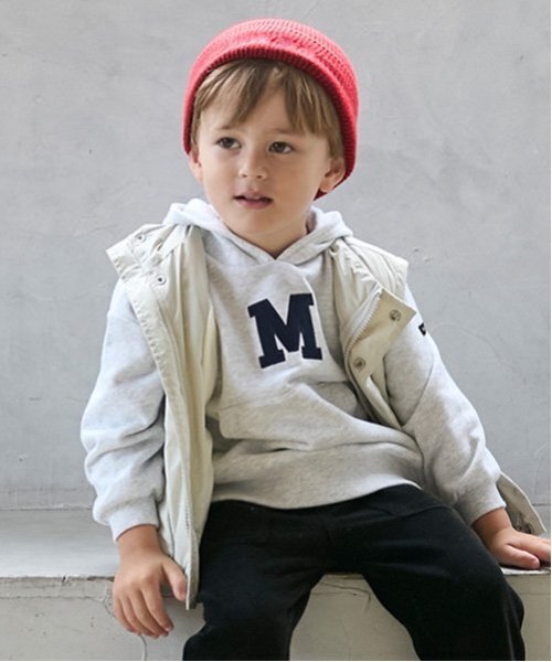 petit main（プティマイン）の「中綿ベスト（ベスト・キッズ・ライトグレー/チャコール・S/M/L）」の2枚目の写真