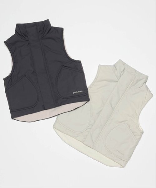 petit main（プティマイン）の「中綿ベスト（ベスト・キッズ・ライトグレー/チャコール・S/M/L）」の13枚目の写真