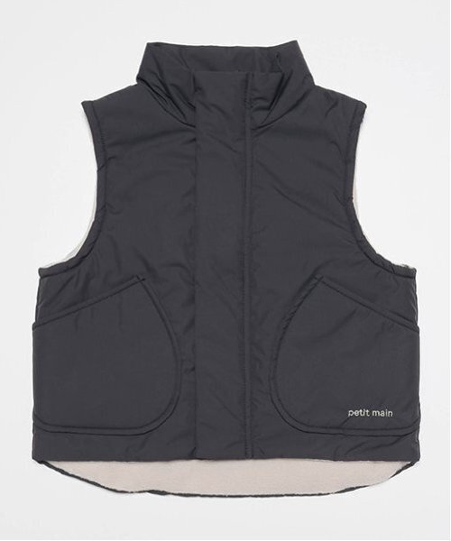 petit main（プティマイン）の「中綿ベスト（ベスト・キッズ・ライトグレー/チャコール・S/M/L）」の14枚目の写真