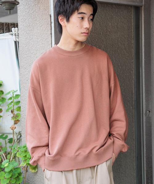 niko and...(ニコアンド)の「16/-OE USA COTTON BIG SWEAT / USAコットン裏毛クループルオーバー(スウェット・メンズ・ライトグレー/ブラウン/グリーン/アイボリー/チャコール・MEDIUM/BIG(L))」の4枚目の写真