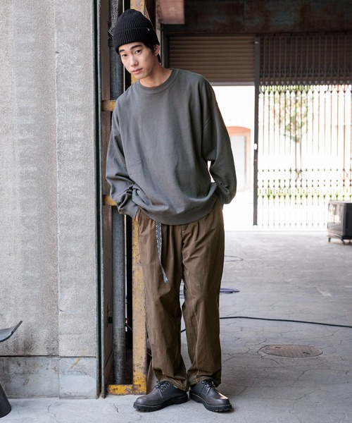 niko and...(ニコアンド)の「16/-OE USA COTTON BIG SWEAT / USAコットン裏毛クループルオーバー(スウェット・メンズ・ライトグレー/ブラウン/グリーン/アイボリー/チャコール・MEDIUM/BIG(L))」の11枚目の写真