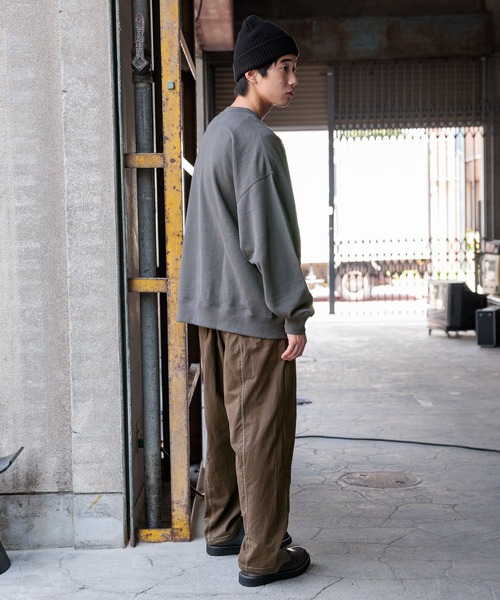 niko and...(ニコアンド)の「16/-OE USA COTTON BIG SWEAT / USAコットン裏毛クループルオーバー(スウェット・メンズ・ライトグレー/ブラウン/グリーン/アイボリー/チャコール・MEDIUM/BIG(L))」の12枚目の写真