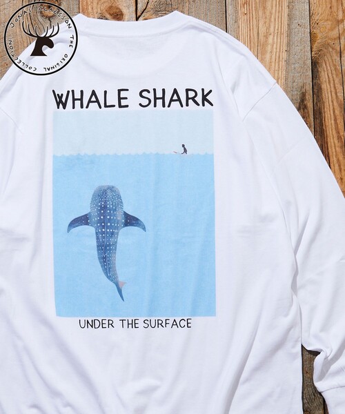 Jonas Claesson(ジョナスクレアッソン)の「JONAS CLAESSON/ジョナス クレアッソン Whale Shark L/S TEE/ホエールシャーク ロングスリーブ Tシャツ/バックプリント/リラックスフィット(Tシャツ/カットソー・メンズ・ブラック/サックスブルー/ホワイト/ライトグレー・SMALL/MEDIUM/LARGE)」の16枚目の写真