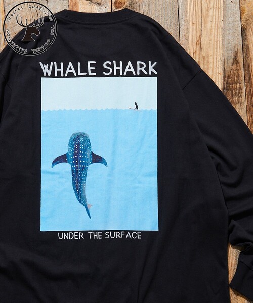 Jonas Claesson(ジョナスクレアッソン)の「JONAS CLAESSON/ジョナス クレアッソン Whale Shark L/S TEE/ホエールシャーク ロングスリーブ Tシャツ/バックプリント/リラックスフィット(Tシャツ/カットソー・メンズ・ブラック/サックスブルー/ホワイト/ライトグレー・SMALL/MEDIUM/LARGE)」の18枚目の写真