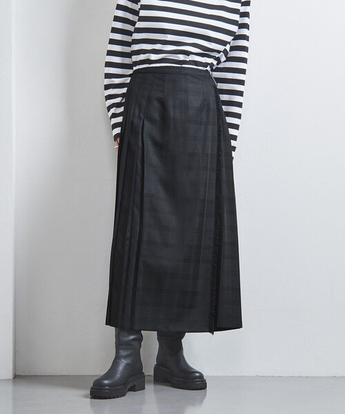 TICCA（ティッカ）の「＜TICCA＞シャドウチェック プリーツスカート（スカート・レディース・ブラック・FREE）」の2枚目の写真