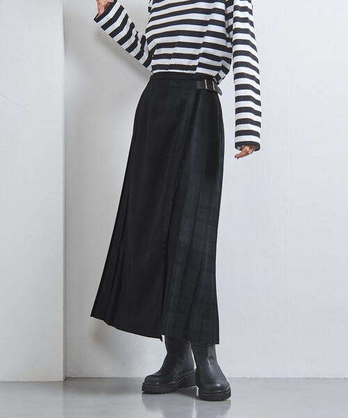 TICCA（ティッカ）の「＜TICCA＞シャドウチェック プリーツスカート（スカート・レディース・ブラック・FREE）」の3枚目の写真