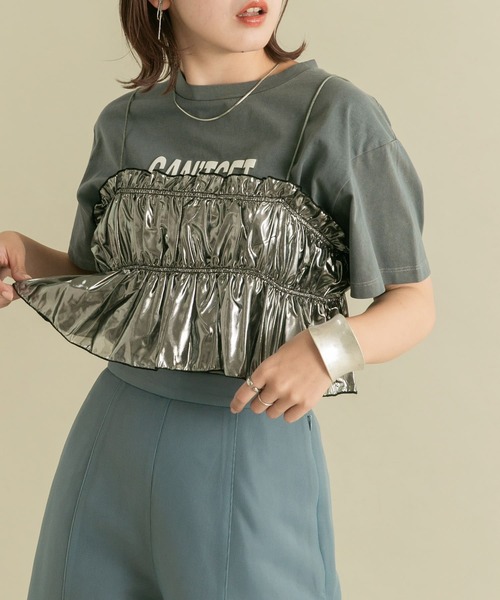 KBF（ケイビーエフ）の「シャイニーギャザービスチェ（ベスト・レディース・ブロンズ/シルバー・ONE）」の3枚目の写真